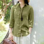 LinkMejor Women Comfortable Solid Color Blouse Fashion Long Sleeve O-Neck Shirt Casual Loose Basic Tops