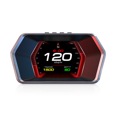 Car HUD Gauge Head Up Display OBD2 GPS Dual System On-board Computer Car Digital Speedometer Alarm