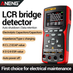 LinkMejor LM06 LCR Meter High Precision Capacitance Inductance Resistance Tester 2.8 Inch TFT Screen Portable Rechargeable 100KHz Test Frequency Professional Electrician Tool