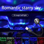LinkMejor Car Atmosphere Lamp Music Rhythm Projector LED Car Magic Ball Lamp Party Stage Stage Voice Control Romantic