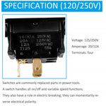 Table Saw Paddle On Off Switch Replacement Compatible with Ryobi Craftsman 125V Safety Key Screw Terminals Emergency Stop Large Actuator ABS Material