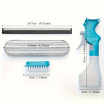 4-in-1 Home Glass Cleaning Brush Glass Cleaning Brush Multi-function Window Cleaner Creative Household Cleaning Tools Suitable for Bathroom Mirror Window Glass Tile
