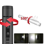 Outdoor Compact and Portable Aluminum Alloy XPE+COB Rechargeable Pen Light Work Lamp Keychain Light