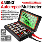 LinkMejor 623 623Pro Auto Repair Multimeter 20000 Counts AC/DC Voltage Current Resistance Capacitance Frequency Temperature NCV True RMS LCD Backlit Display