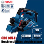LinkMejor 185-LI for BOSCH 18V Brushless Cordless Electric Planer Professional Woodworking Planer Carpentry Planing Trimmer Tool