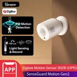 LinkMejor SNZB-03PR2 SenseGuard Motion Gen2 Zigbee3.0 Motion Sensor PIR Detection 6m 120° Smart Home Wireless Security Works with Alexa Google Home Matter Bridge