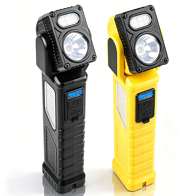 LinkMejor G908 1200mAh LED Work Light 180° Rotating Head Magnetic Base USB C Rechargeable Power Bank 300-400LM Waterproof IPX4 Flashlight