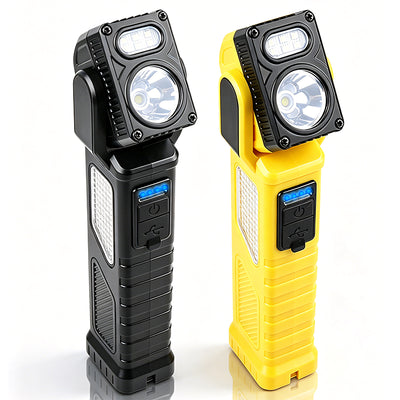 LinkMejor G908 1200mAh LED Work Light 180° Rotating Head Magnetic Base USB C Rechargeable Power Bank 300-400LM Waterproof IPX4 Flashlight