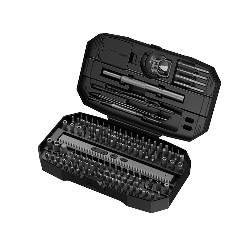 153-in-1 Electric Screwdriver Set 3 Speed Adjustable 650mAh Rechargeable Battery 4 LED Lighting 200rpm Versatile Torque Settings Complete Toolkit