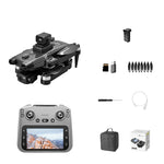 LinkMejor RG808 PRO GPS 5G WiFi FPV with 4.3inch LCD Screen Controller 720P HD Dual Camera 3-Axis EIS Gimbal 360° Obstacle Avoidance Brushless Foldable RC Drone Quadcopter RTF