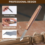 Long Neck Marking Knife Carbon Steel Blade 60 Degree Angle Solid Wood Handle Precise Cutting Professional Woodworking Tool for Joinery Cabinetmaking Furniture Making