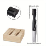12mm Shank Solid Carbide Spiral Router Bit Mortising Bit 16mm Cutting Diameter for Woodworking Door Lock