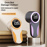 Tevorex Smart Digital Display Lint Remover 6 Blades Fabric Shaver Type-C Fast Charging Electric Clothes Defuzzer for Sweaters Clothes