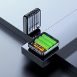 Transparent Power Bank Case 3x18650 Battery Box with Cable DIY Charging Treasure No Need Soldering with Digital Display
