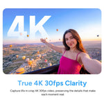 LinkMejor C100 Pro Action Camera 4K 30FPS 20MP 120° Wide Angle 5GHz WiFi 30m Waterproof Case Type-C Mini Sports Camera