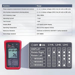 LinkMejor UT261A 3 Phase Sequence Tester AC Phase Rotation Meter Voltage Range 40V- 690V LCD Display IEC Safety Standard CAT III 600V Electrical Testing Tool