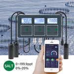 WiFi Tuya Smart Water Quality Tester PH ORP TDS EC SALT S.G TEMP CF Monitor Controller Aquarium Water Quality Tester Data Logger