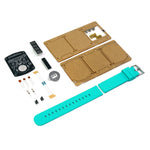 HU090 DIY LED Digital Watch Kit 0.28 Inch Red Display Silicone Strap 12/24 Hour Format Countdown Timer Acrylic Shell Battery Operated Beginner Soldering Practice