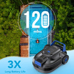 [US Direct] Vimily S1 Cordless Pool Robot Vacuum, Robotic Pool Rechargeable Cleaner for Above Ground & In-Ground Swimming Flat Pools, Lasts 120 Mins, Automatic Self-Parking & Obstacle Avoidance