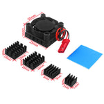 LinkMejor 5 Plus Cooling Fan Aluminum Heat Sink Dissipation with Thermal Pads CPU Chip Cooling for OPI 5 Plus Board