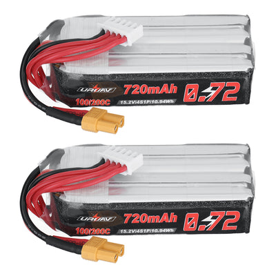LinkMejor 15.2V 720mAh 100C 4S LiPo Battery XT30 Plug for GEPRC Cinelog30 V3 FPV Racing Drone