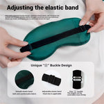 LinkMejor Double Sided Simulated Silk Sleeping Eye Mask Adjustable Elastic Band Blackout Travel Sleep Eyeshade Nap Cover