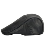 Collrown Berets Mens Flat Caps Genuine Leather Duck Tongue Cap Classic Adjustable Casual Driving Cabbie Hat