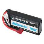 LinkMejor 7.4V 4000mAh 100C 2S Lipo Battery T Plug for RC Car