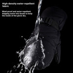 Pair Motorcycle Winter Gloves Outdoor Ski Gloves Warm Non-Slip Extended Wrist Windproof Gloves Electric Motorbike Thickening Gloves