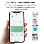 Smart WiFi Circuit Breaker with Remote Control Voice Activation Adjustable Over Current Protection Energy Metering Easy Installation for Efficient Home Power Management