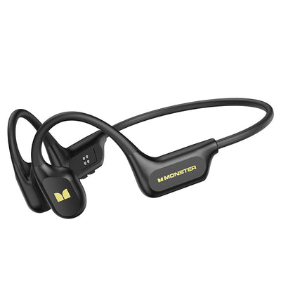 Monster MH22282 True Bone Conduction Headset Wireless bluetooth 6.0 Earphone IPX8 Waterproof Built-in 32G Memory 11.2mm Speaker AAC SBC Audio ENC Call Noise Cancelling 16H Playback Lightweight Design Open-ear Neckband Swimming Headphones