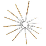 13Pcs HSS Drill Bit Titanium Coated Twist Drill Bits Hex Shank 1.5-6.5mm High Speed Steel Drill Bit Set