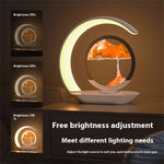 Elfeland Sand Art Design LED Night Light With Wireless Charging Function Touch Control Dimming 3D Hourglass Ornaments Atmosphere Lamp