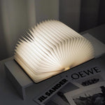 LinkMejor Black Walnut Folding Book Magnetic Night Light Creative Desktop Ornaments