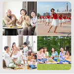 Hanrongda HRD-700 Radio Full Band MW/FM/SW/WB Radio Portable Multimedia Music Player 110 Stations Supports bluetooth TF Card Receiver Signal for Home Gatherings Outdoor Activities