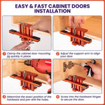 Cabinet Door Mounting Jig Support Arm and Clamp Integrated Aluminum Alloy Body Heavy Duty Tool for Cabinets with Face Frame or Frameless Supports Positions Levels