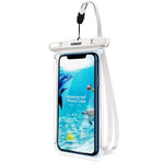 Fonken IPX8 Waterproof Phone Case with Lanyard Full Touch Screen Clear Dry Bag for Up to 6.5 Inch Phones Swimming Beach Snorkeling Underwater Photography Protection