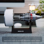 NikolaToy A380 Aircraft Turbofan Engine Model TR900 Creative Desktop Ornaments 23cm / 9in Physics Experiment Science Education Toys