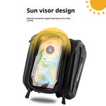 LinkMejor Bike Top Tube Bag Touchscreen 6.5'' Phone Holder Case Waterproof Reflective Large Capacity Front Beam Bag for MTB