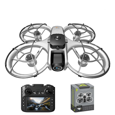 LinkMejor Z4 WiFi FPV with 4.3inch LCD Screen Controller HD Dual Camera Electrically Adjustable Optical Flow Hover 360° Obstacle Avoidance Circle Protection Brushless 2.4G 4CH 6-Axis Remote Control Toys RC Drone Quadcopter RTF