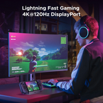 LinkMejor 9-in-1 Steam Deck Docking Station PD100W 4K@120Hz RJ45 10Gbps SD3.0 for Steam Deck Rog Ally X Legion Go Foldable Stand