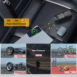 LinkMejor- 005 150PSI Smart Air Pump Tire Inflator Portable Air Compressor with Digital Pressure Gauge for Car Bike Motorcycle Ball