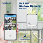 1/2/3/4Pcs LinkMejor SH057 4MP HD Security Camera Dual Band WiFi 5GHz AI Human Detection Two Way Audio Night Vision Easy Installation Window Camera for Home Safety