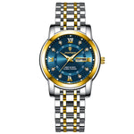 LinkMejor Women Luxury Quartz Watch Date Dial Analog Fashion Business Casual Wrist Watch Luminous Waterproof Steel Band Lady Watch