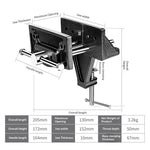 LinkMejor Heavy Duty Ductile Cast Iron Bench Vise 6-3/8" Jaw Width 4-1/2" Max Opening Quick Release Industrial Workbench Clamp for Drill Press