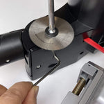 Mini Miter Cut-Off Chop Saw 4000 RPM Corded Electric High Speed Steel Blades for Wood Plastic Metal Cutting Adjustable Miter Gauge Portable 2 Blades Included
