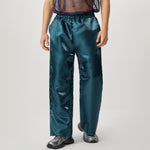 LinkMejor Mens Sparkle Solid Color Long Pant Fashion Elastic Waist Trousers for Men