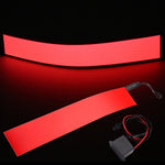 12x2 Inch 12V Flexible Electroluminescent Tape EL Panel Backlight Decorations Light with Inverter