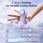 Baseus GoTrip DT1 Mini Turbine Handheld Fan 3 Speed Adjustable Portable Fan 1200mAh Rechargeable Fan for Desktop Outdoor Camping