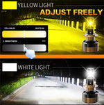 LinkMejor Car LED Headlight IP68 Waterproof Bluetooth 5.0 APP Control Color Temperature Adjustment Automotive Headlights